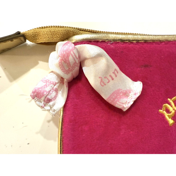 Juicy Couture Wristlet Purse Womens Small Velvet Preppy Royalty Crown VIntage - Picture 2 of 10